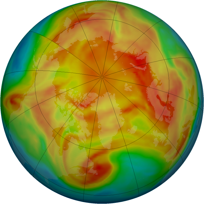 Arctic ozone map for 05 March 2006